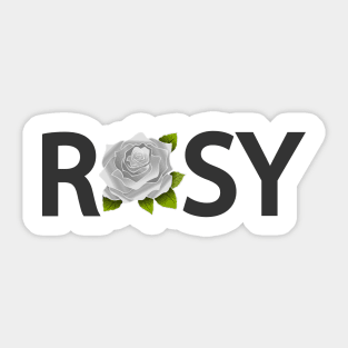 Rosy typography design Sticker